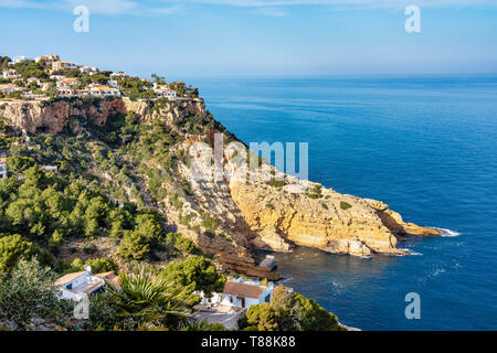 Cap de la Nau cap de la Nao, Javea Xabia en mer Méditerranée d'Alicante Espagne Banque D'Images