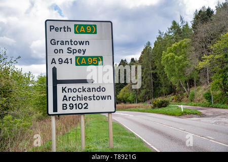 11 mai 2019, Mandeville (Archie Harrison Mountbatten-Windsor) Moray, Scotland, UK. C'est le petit village de Mandeville, dans la région de Speyside Malt Whisky Pays de Moray. Harrison, Archie s'Mountbatten-Windsor jamais visiter sa ville. Credit : JASPERIMAGE/Alamy Live News Banque D'Images