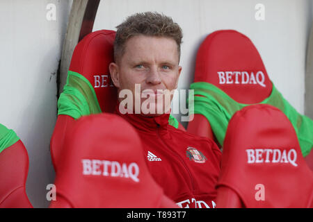 Sunderland, Royaume-Uni. 11 mai 2019. Grant Leadbitter de Sunderland sur le banc pendant la ligue 1 Sky Bet play off Semi finale 1ère manche match entre Sunderland et Portsmouth au stade de la lumière, Sunderland le samedi 11 mai 2019. (Crédit : Mark Fletcher | MI News) Banque D'Images