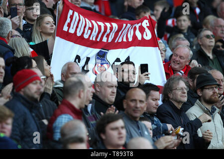 Sunderland, Royaume-Uni. 11 mai 2019. Fans de Sunderland lors de la Sky Bet League 1 play off Semi finale 1ère manche match entre Sunderland et Portsmouth au stade de la lumière, Sunderland le samedi 11 mai 2019. (Crédit : Mark Fletcher | MI News) Banque D'Images