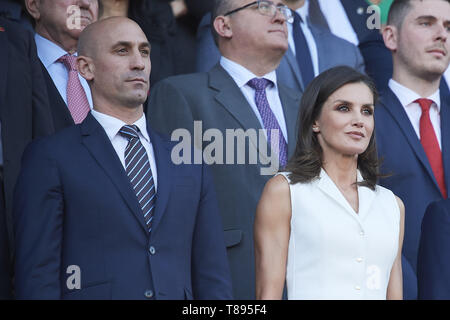 Grenade, Andalousie, espagne. Le 11 mai, 2019. Reine Letizia d'Espagne assiste à la finale de la Copa de la Reina de los nuevos Carmenes Stadium le 12 mai 2019 à Grenade, Espagne Crédit : Jack Abuin/ZUMA/Alamy Fil Live News Banque D'Images