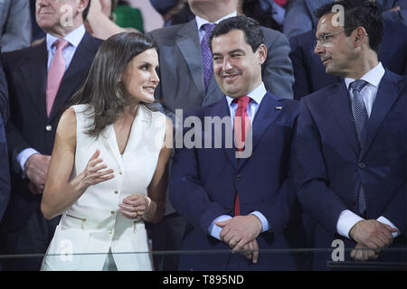 Grenade, Andalousie, espagne. Le 11 mai, 2019. Reine Letizia d'Espagne assiste à la finale de la Copa de la Reina de los nuevos Carmenes Stadium le 12 mai 2019 à Grenade, Espagne Crédit : Jack Abuin/ZUMA/Alamy Fil Live News Banque D'Images