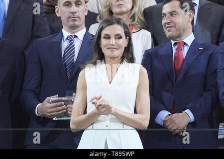 Grenade, Andalousie, espagne. Le 11 mai, 2019. Reine Letizia d'Espagne assiste à la finale de la Copa de la Reina de los nuevos Carmenes Stadium le 12 mai 2019 à Grenade, Espagne Crédit : Jack Abuin/ZUMA/Alamy Fil Live News Banque D'Images