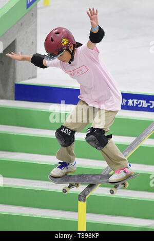 Murakami city Skate Park, Niigata, Japon. Le 11 mai, 2019. Murakami city Skate Park, Niigata, Japon. Le 11 mai, 2019. Miyu Ito, le 11 mai 2019 - la planche à roulettes : le 3ème Championnat du Japon le skate de rue de la femme à demi-finale Murakami city Skate Park, Niigata, Japon. Credit : MATSUO.K/AFLO SPORT/Alamy Live News Banque D'Images