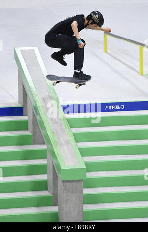 Murakami city Skate Park, Niigata, Japon. Le 11 mai, 2019. Murakami city Skate Park, Niigata, Japon. Le 11 mai, 2019. Negishi Sora, le 11 mai 2019 - la planche à roulettes : le 3ème Championnat du Japon le skate de rue des hommes à demi-finale Murakami city Skate Park, Niigata, Japon. Credit : MATSUO.K/AFLO SPORT/Alamy Live News Banque D'Images