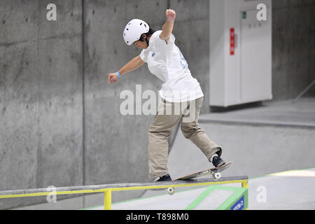 Murakami city Skate Park, Niigata, Japon. Le 11 mai, 2019. Murakami city Skate Park, Niigata, Japon. Le 11 mai, 2019. Ryo Sagawa, le 11 mai 2019 - la planche à roulettes : le 3ème Championnat du Japon le skate de rue des hommes à demi-finale Murakami city Skate Park, Niigata, Japon. Credit : MATSUO.K/AFLO SPORT/Alamy Live News Banque D'Images