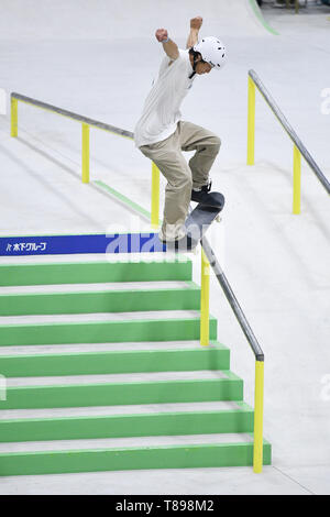 Murakami city Skate Park, Niigata, Japon. Le 11 mai, 2019. Murakami city Skate Park, Niigata, Japon. Le 11 mai, 2019. Ryo Sagawa, le 11 mai 2019 - la planche à roulettes : le 3ème Championnat du Japon le skate de rue des hommes à demi-finale Murakami city Skate Park, Niigata, Japon. Credit : MATSUO.K/AFLO SPORT/Alamy Live News Banque D'Images