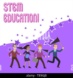 Signe texte montrant l'éducation de la tige. Photo d'élaborer un texte pour préparer les élèves du primaire et du secondaire pour l'université Banque D'Images