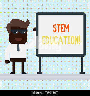 Signe texte montrant l'éducation de la tige. Photo d'élaborer un texte pour préparer les élèves du primaire et du secondaire pour l'université Banque D'Images