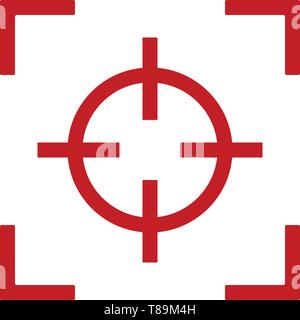 Symbole Focus sur fond blanc. La technique mise au point de l'image icône vecteur. Illustration de Vecteur