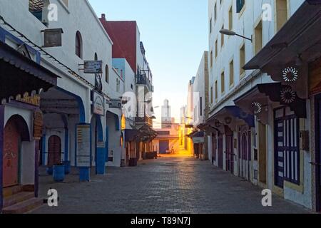 Maroc, Mogador, Safi Marrakech, Essaouira, région classée au Patrimoine Mondial de l'UNESCO, la médina Banque D'Images