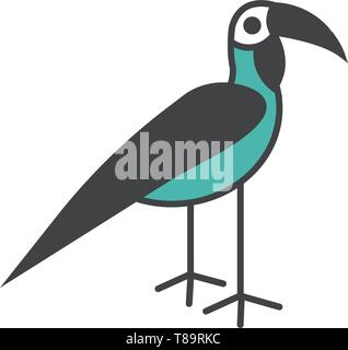 Oiseau calao- symbole vecteur illustration Illustration de Vecteur