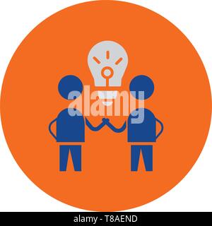 Tempête de cerveau. Icône idée symbole vecteur. Illustration de Vecteur