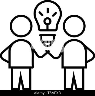 Tempête de cerveau. Icône idée symbole vecteur. Illustration de Vecteur