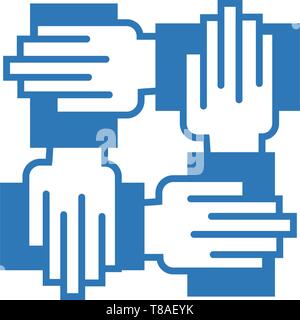 L'icône de coopération le symbole vecteur. Illustration de Vecteur