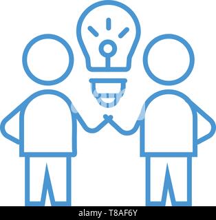 Tempête de cerveau. Icône idée symbole vecteur. Illustration de Vecteur