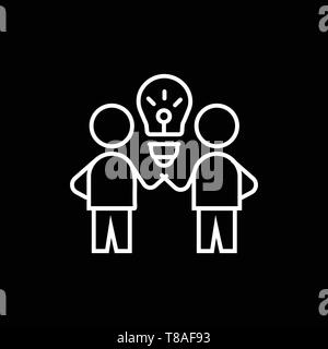 Tempête de cerveau. Icône idée symbole vecteur. Illustration de Vecteur