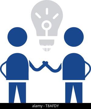 Tempête de cerveau. Icône idée symbole vecteur. Illustration de Vecteur