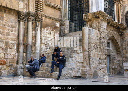 Église du Saint-Sépulcre, vieille ville de Jérusalem, Israël Banque D'Images