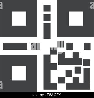 QR code, code barre- icône modifiable vecteur QR code, code-barre Icône de site web et applications mobiles Illustration de Vecteur