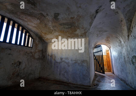 Casemate au fort El Morro dans le lieu historique national de San Juan. San Juan, Porto Rico, États-Unis. Banque D'Images