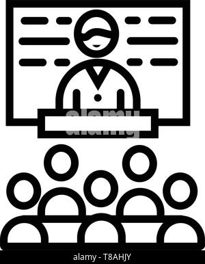 Présentation de l'entreprise - Cette icône symbole vecteur icône Présentation de l'entreprise. Illustration de Vecteur
