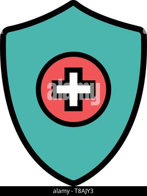 L'icône de la protection de la santé et médical- icône vecteur de protection. Illustration de Vecteur