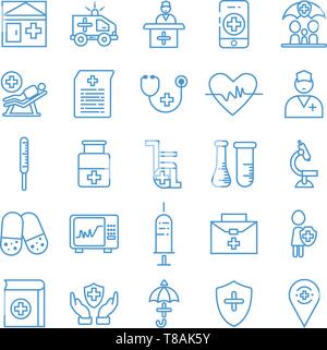 Healthcare icon set- service médical icônes vectorielles Illustration de Vecteur