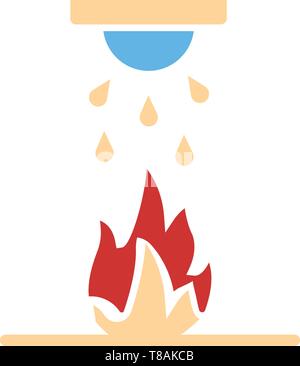 L'icône de l'incendie. vecteur symbole signe. Illustration de Vecteur