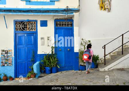 Maroc, région Tanger Tétouan, Tanger, la vieille ville (médina), la Kasbah, Tabor square Banque D'Images