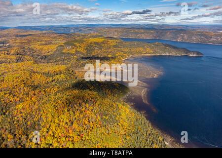 Canada, Province de Québec, Saguenay-Lac Saint-Jean, le Parc National du fjord du Saguenay (vue aérienne) Banque D'Images