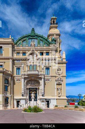 Des détails de la célèbre Grand Casino ou Casino de Monte Carlo dans Monte Carlo Monaco sur la Place du Casino, construit en style Beaux-Arts Banque D'Images