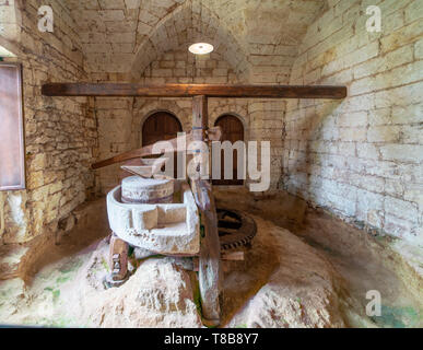 Ancien moulin dans Abbazia di cerrate, Lecce, Pouilles Banque D'Images