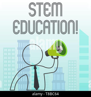 Signe texte montrant l'éducation de la tige. Photo d'élaborer un texte pour préparer les élèves du primaire et du secondaire pour l'université Banque D'Images