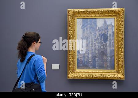 France, Seine Maritime, Rouen, Musée des beaux-arts, peinture Portail de la cathÚdrale de Rouen, temps gris (Portail de la Cathédrale de Rouen, temps gris) par Claude Monet, 1892 Banque D'Images