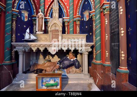 France, Seine Maritime, la ville de Sainte Adresse neibourhood dans le de Le Havre, la chapelle Notre-Dame-des-Flots chapelle construite en 1857 Banque D'Images