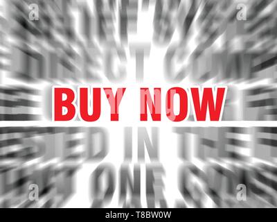 Texte estompé avec l'accent sur achetez Illustration de Vecteur