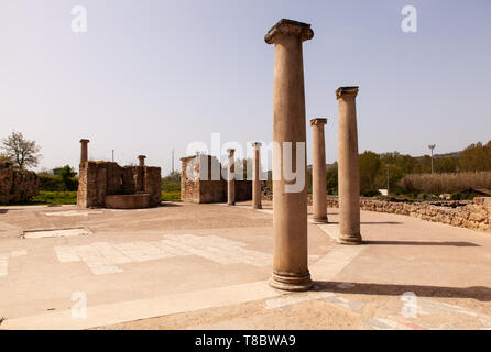 Vue de la Villa Romana del Casale, grande villa romaine et désigné comme site du patrimoine mondial de l'UNESCO, célèbre pour l'extraordinaire recueillir Banque D'Images