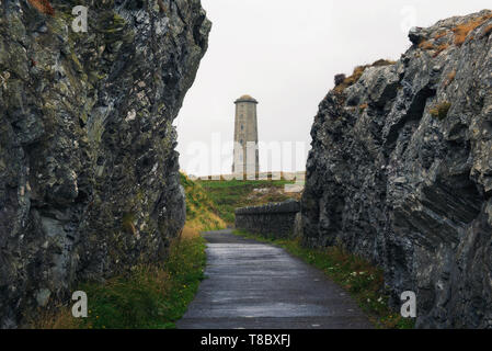 Voie menant vers Wicklow Head, en Irlande Banque D'Images