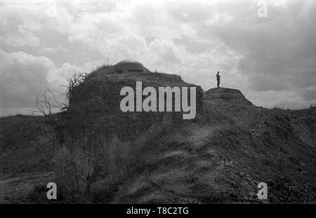 2. Weltkrieg in Europa - Bunker im Gebrauch der deutschen Wehrmacht // 2ème Guerre Mondiale en Europe - Bunker utilisé par l'Armée de Germisay / / Wehrmacht Heer Banque D'Images