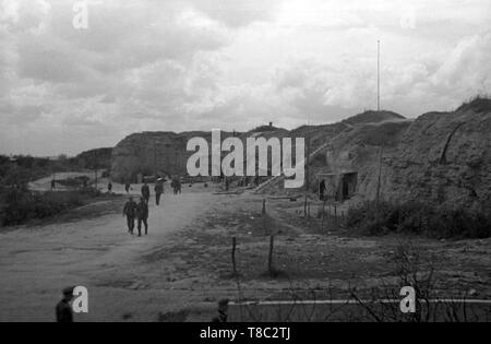 2. Weltkrieg in Europa - Bunker im Gebrauch der deutschen Wehrmacht // 2ème Guerre Mondiale en Europe - Bunker utilisé par l'Armée de Germisay / / Wehrmacht Heer Banque D'Images