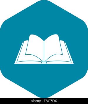 Livre ouvert avec les pages d'un battement de icon Illustration de Vecteur