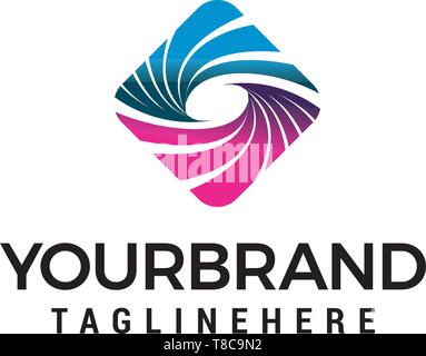 Logo design rotation vecteur modèle concept Illustration de Vecteur