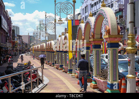 Scène de rue à Brickfields (Little India), Kuala Lumpur, Malaisie Banque D'Images