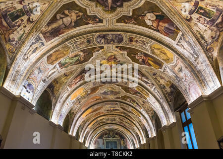 Le pape Sixte V Hall, Naples, Italie Banque D'Images