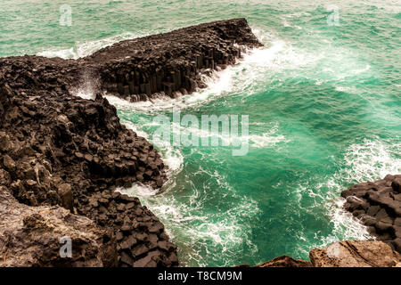 Jusangjeolli Daepo Cliff à Jeju, Corée du Sud Banque D'Images