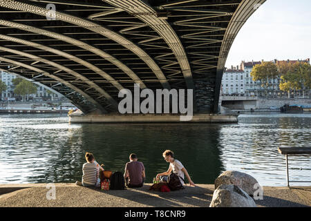 Lyon, Pont de l'université Banque D'Images