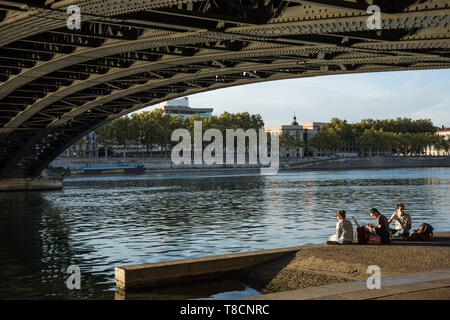 Lyon, Pont de l'université Banque D'Images