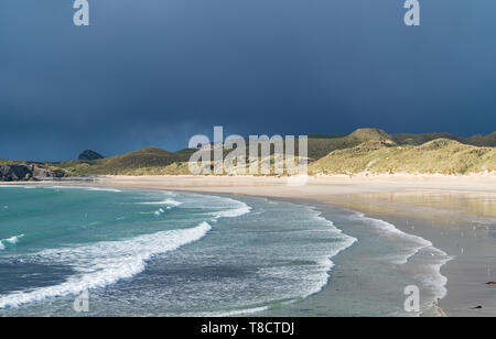 Plage de Balnakeil Bay près de Durness à Sutherland sur la côte nord de l'itinéraire en voiture panoramique 500 dans le nord de l'Ecosse, Royaume-Uni Banque D'Images