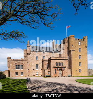 Château de Mey sur la côte nord de l'itinéraire en voiture panoramique 500 dans le nord de l'Ecosse, Royaume-Uni Banque D'Images